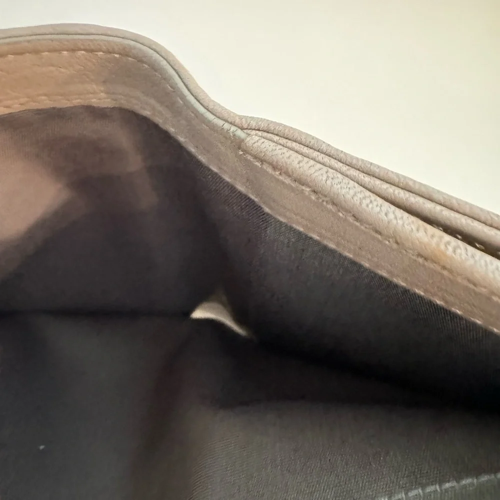 Christian Dior Taupe Leather Wallet